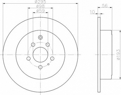 HELLA PAGID 8dd355104461 -  Тормозной диск